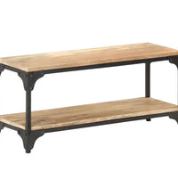 Couchtisch 90x30x40 cm Massivholz Mango
