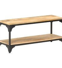 Couchtisch 90x30x40 cm Massivholz Mango