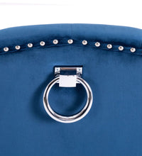 Esszimmerstühle 2 Stk. Blau Samt