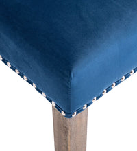 Esszimmerstühle 4 Stk. Blau Samt