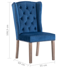 Esszimmerstühle 4 Stk. Blau Samt