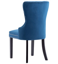 Esszimmerstühle 4 Stk. Blau Samt
