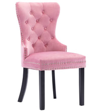 Esszimmerstühle 4 Stk. Rosa Samt