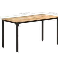 Esstisch 140x70x76 cm Raues Mangoholz