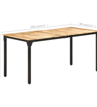 Esstisch 160x80x76 cm Raues Mangoholz