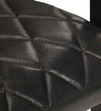 Freischwinger 2 Stk. Schwarz Echtleder