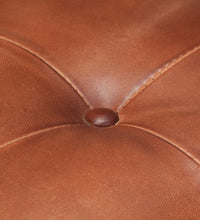 Freischwinger 2 Stk. Braun Echtleder