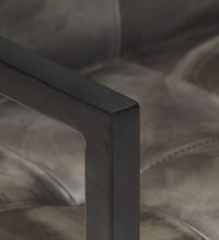 Freischwinger 2 Stk. Grau Echtleder