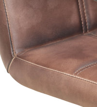 Freischwinger 2 Stk. Braun Echtleder