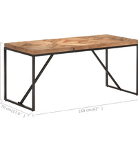 Esstisch 160x70x76 cm Massivholz Akazie und Mango
