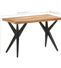 Esstisch 120x60x76 cm Massivholz Akazie