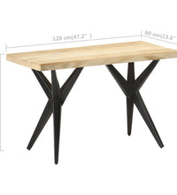 Esstisch 120x60x76 cm Massivholz Mango