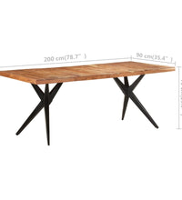Esstisch 200x90x76 cm Akazie Massivholz