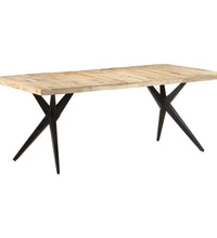 Esstisch 200x90x76 cm Raues Mangoholz