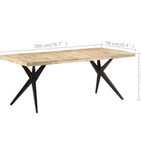 Esstisch 200x90x76 cm Raues Mangoholz