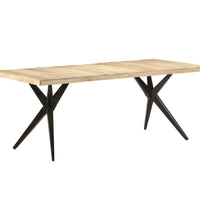 Esstisch 200x90x76 cm Raues Mangoholz
