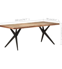 Esstisch 200x90x76 cm Altholz Massiv