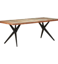 Esstisch 200x90x76 cm Altholz Massiv