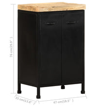 Sideboard 47x35x76 cm Raues Mangoholz