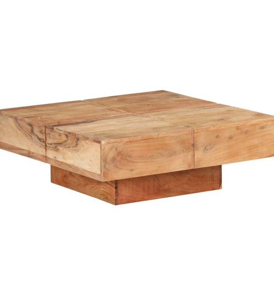 Couchtisch 80x80x28 cm Massivholz Akazie