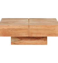 Couchtisch 80x80x28 cm Massivholz Akazie