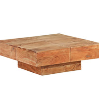 Couchtisch 80x80x28 cm Massivholz Akazie