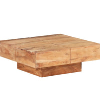 Couchtisch 80x80x28 cm Massivholz Akazie