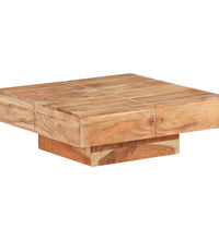 Couchtisch 80x80x28 cm Massivholz Akazie