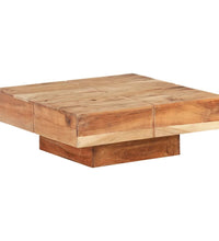 Couchtisch 80x80x28 cm Massivholz Akazie