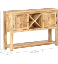 Sideboard 120x30x76 cm Raues Mangoholz