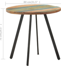 Esstisch 80 cm Altholz Massiv