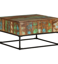 Couchtisch 68x68x41 cm Massives Altholz