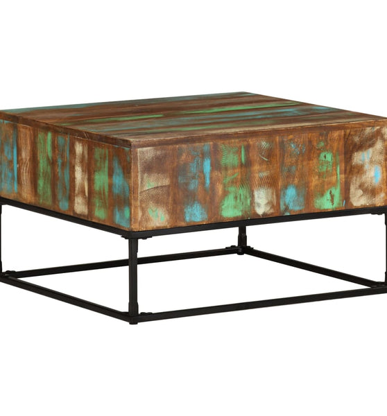 Couchtisch 68x68x41 cm Massives Altholz