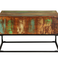 Couchtisch 68x68x41 cm Massives Altholz