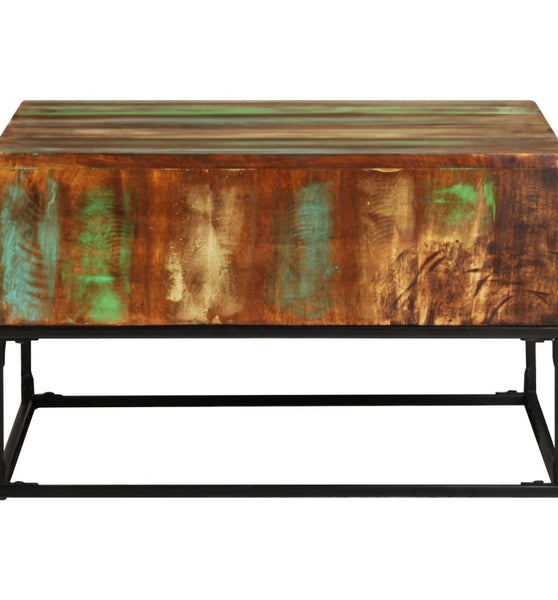 Couchtisch 68x68x41 cm Massives Altholz
