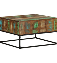 Couchtisch 68x68x41 cm Massives Altholz