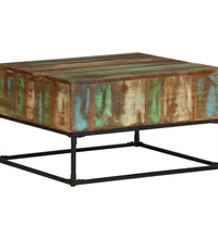 Couchtisch 68x68x41 cm Massives Altholz