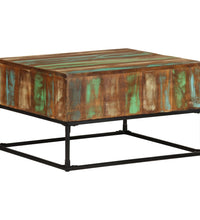 Couchtisch 68x68x41 cm Massives Altholz