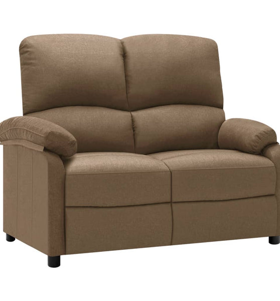 2-Sitzer-Sofa Verstellbar Taupe Stoff