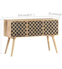 Sideboard 118x35x75 cm Massivholz Mango