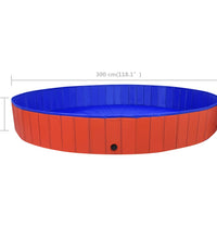 Hundepool Faltbar Rot 300x40 cm PVC