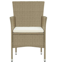 Garten-Essstühle 4 Stk. Poly Rattan Beige