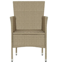 Garten-Essstühle 4 Stk. Poly Rattan Beige