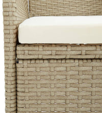 Garten-Essstühle 4 Stk. Poly Rattan Beige