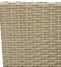 Garten-Essstühle 4 Stk. Poly Rattan Beige