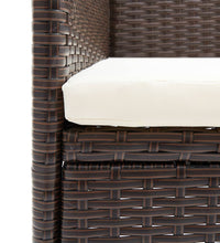 Garten-Essstühle 4 Stk. Poly Rattan Braun