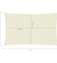 Sonnensegel 160 g/m² Creme 4x7 m HDPE