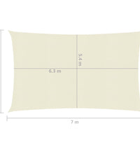 Sonnensegel 160 g/m² Creme 6x7 m HDPE