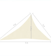 Sonnensegel 160 g/m² Creme 3x4x5 m HDPE