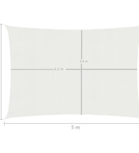 Sonnensegel 160 g/m² Weiß 4x5 m HDPE